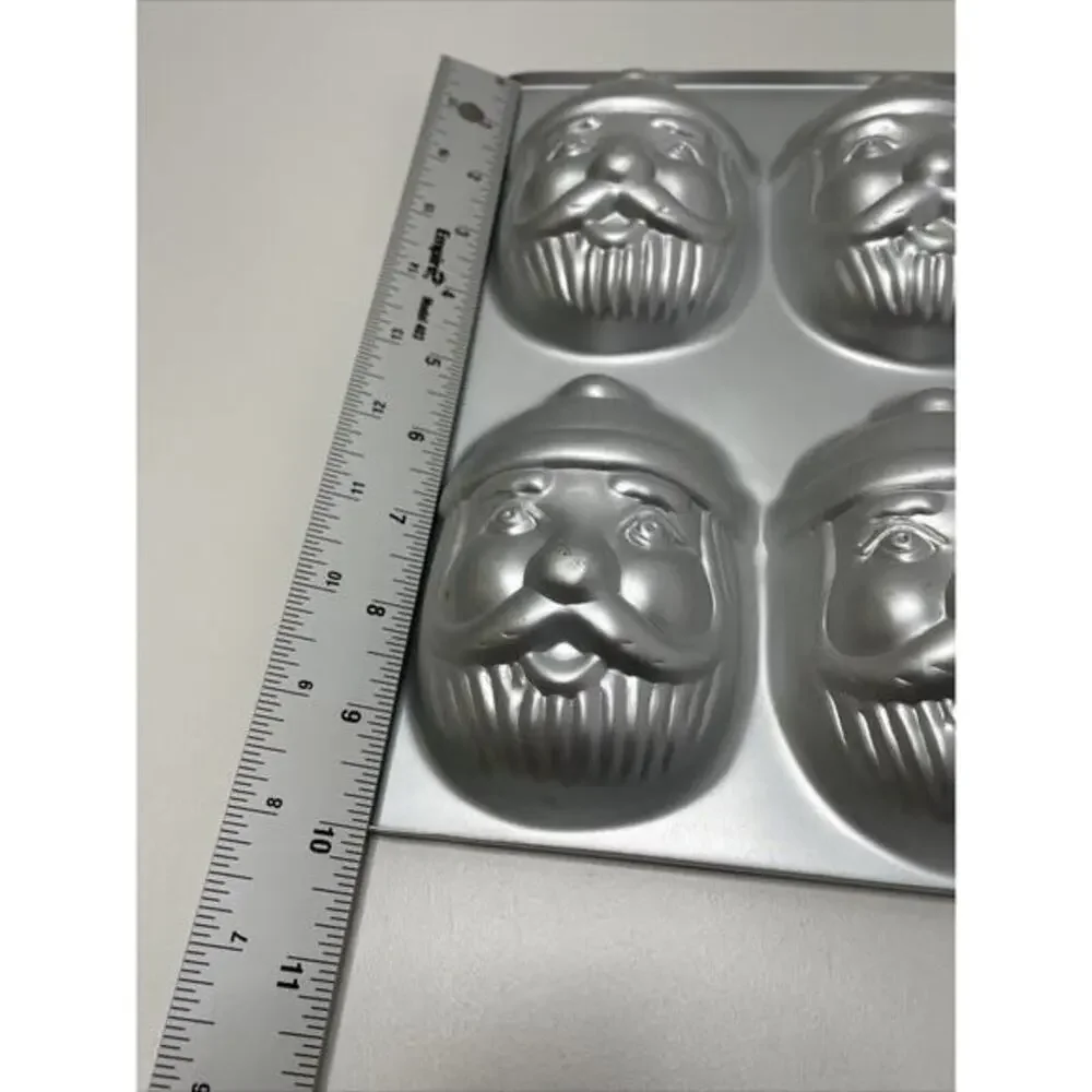 Vtg 80s‎ Wilton 1983 Santa Claus Face Head Mini Cake Mold Pan Christmas St Nick